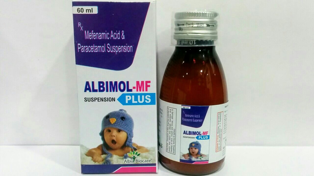 ALBIMOL-MF PLUS Susp. | Paracetamol 250mg and Mefanamic Acid 100mg per 5ml